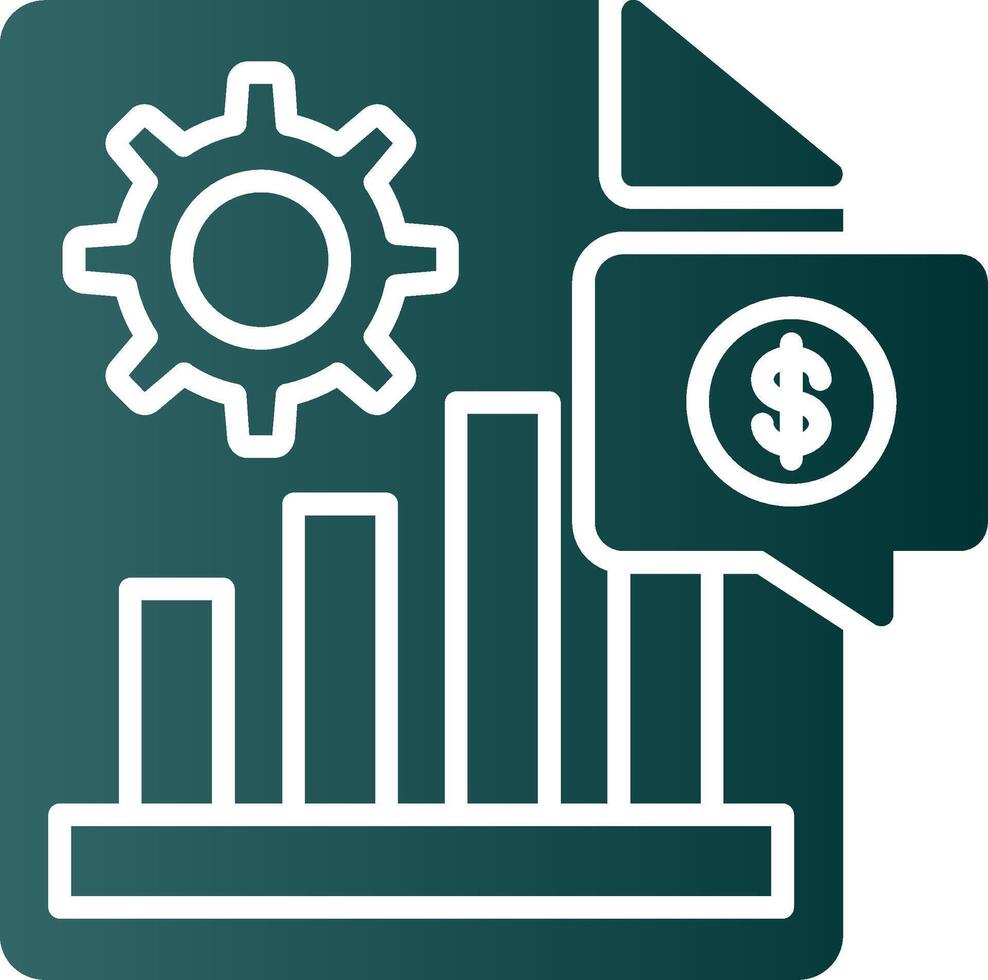 Interest Rate Glyph Gradient Icon vector