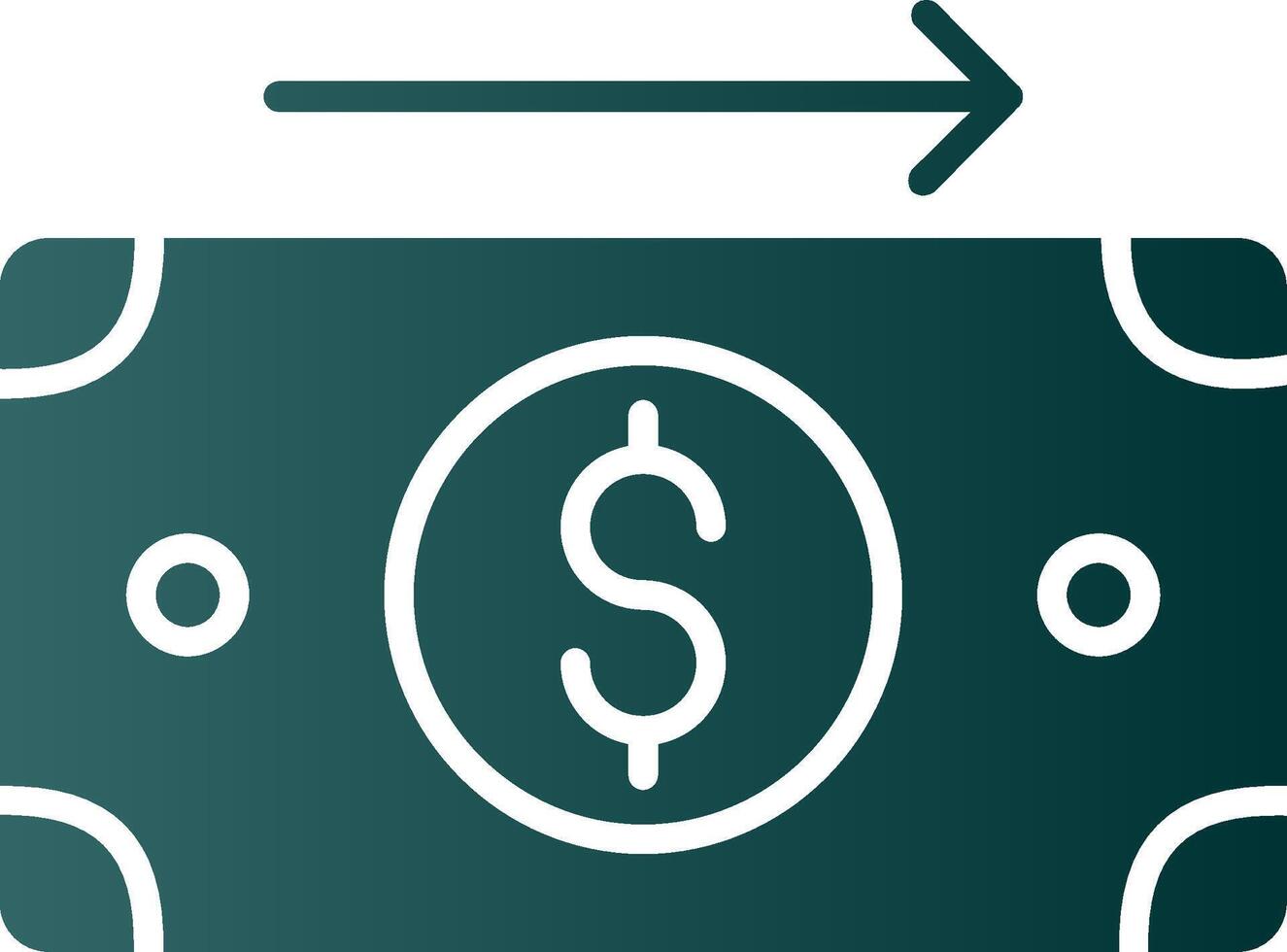Send Money Glyph Gradient Icon vector