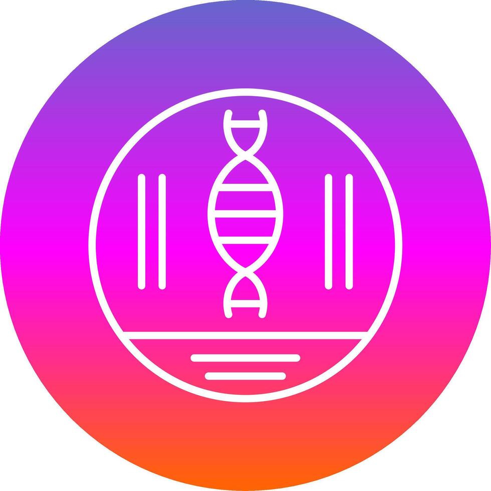 Dna Strand Line Gradient Circle Icon vector