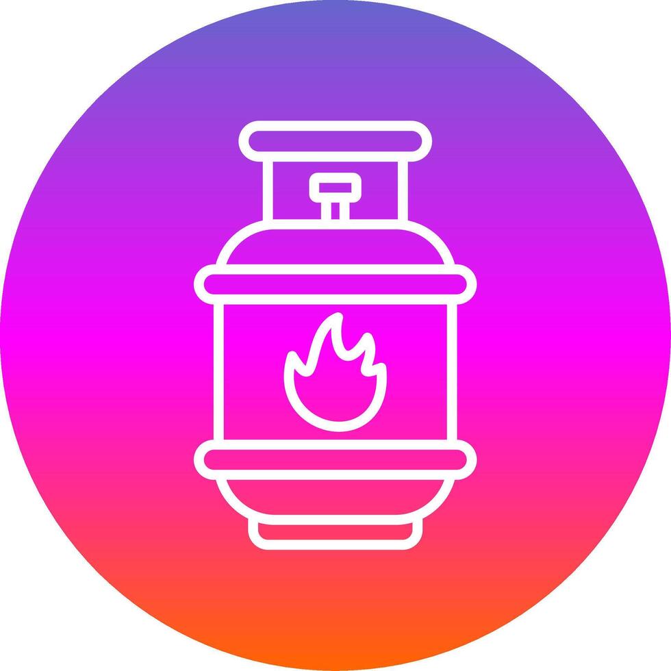 Gas Line Gradient Circle Icon vector