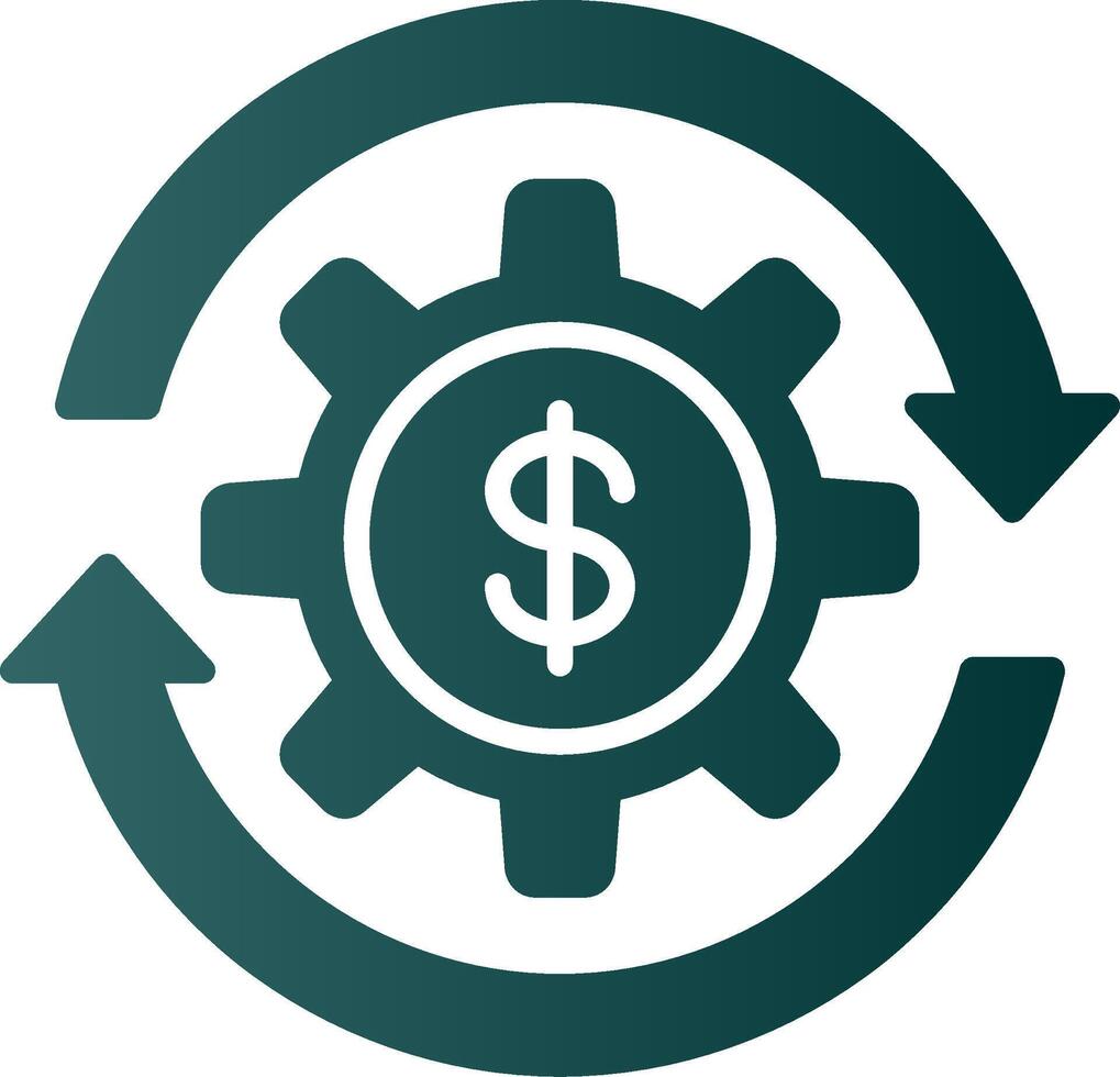 Money Management Glyph Gradient Icon vector