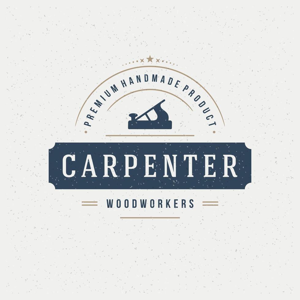 carpintero diseño elemento en Clásico estilo para logotipo vector