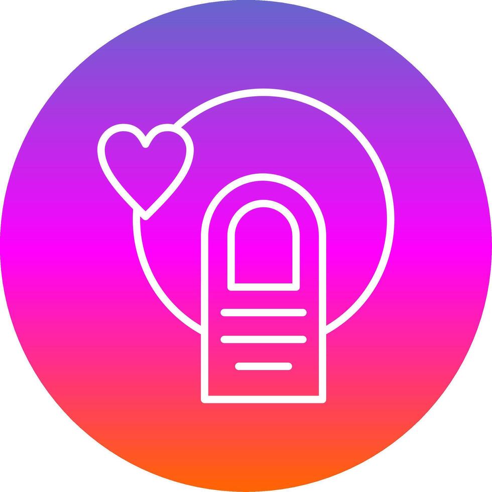 Heart Line Gradient Circle Icon vector