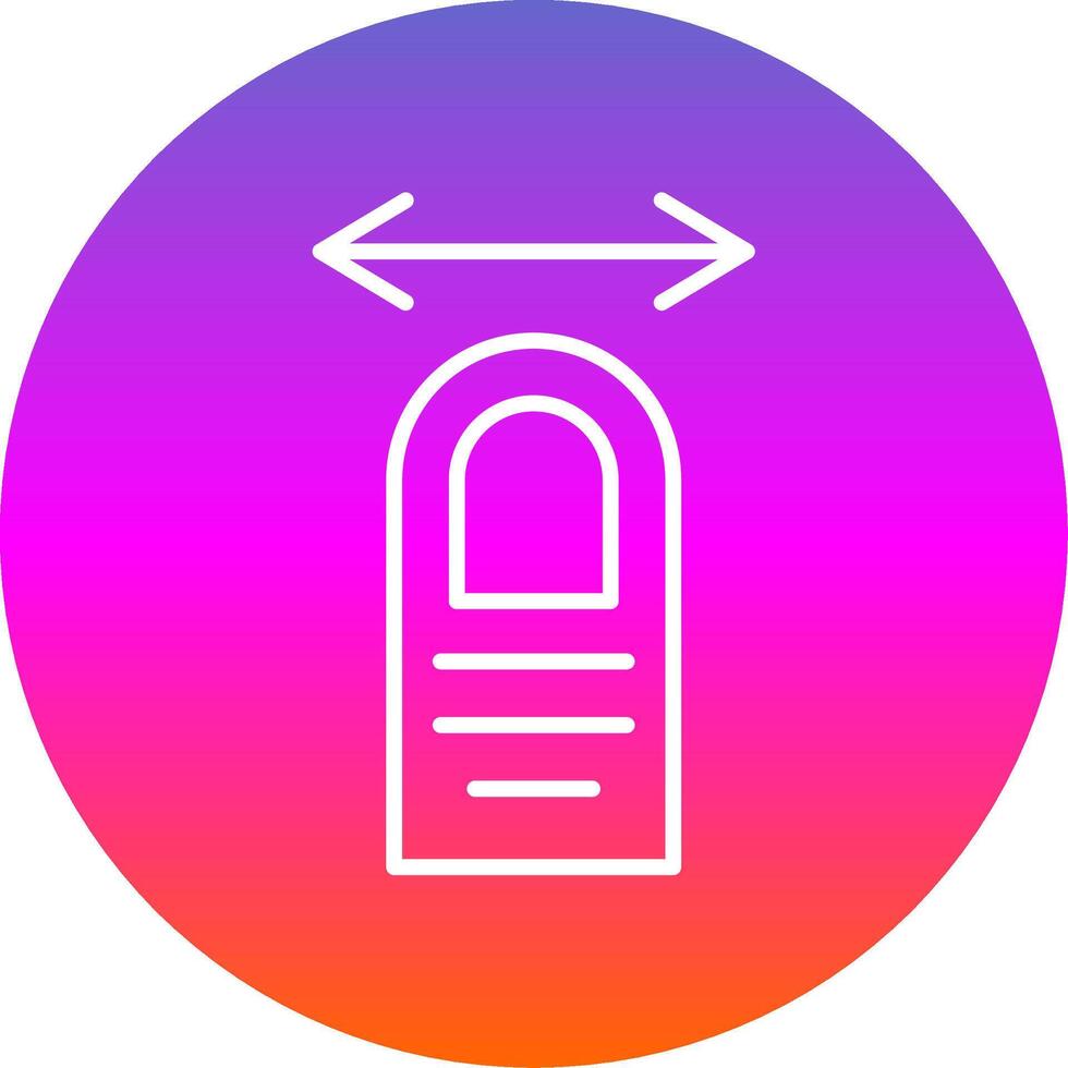 Tap Drag Line Gradient Circle Icon vector