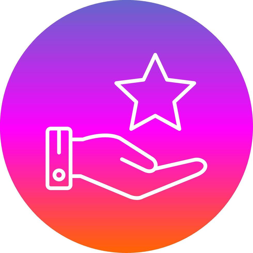 Star Line Gradient Circle Icon vector