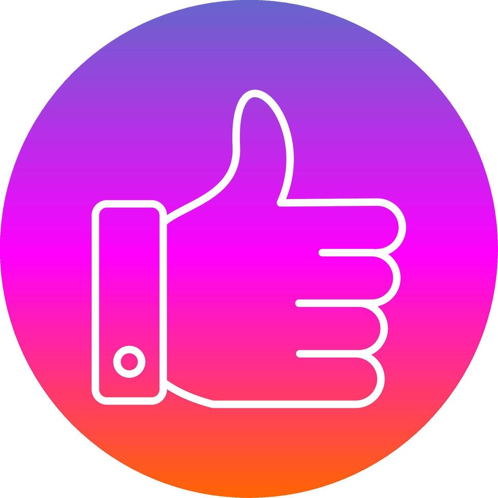 Like Line Gradient Circle Icon vector