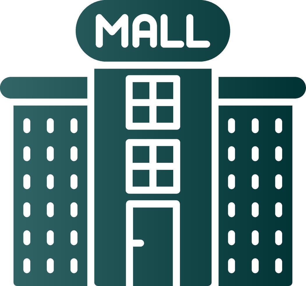 Shopping Mall Glyph Gradient Icon vector