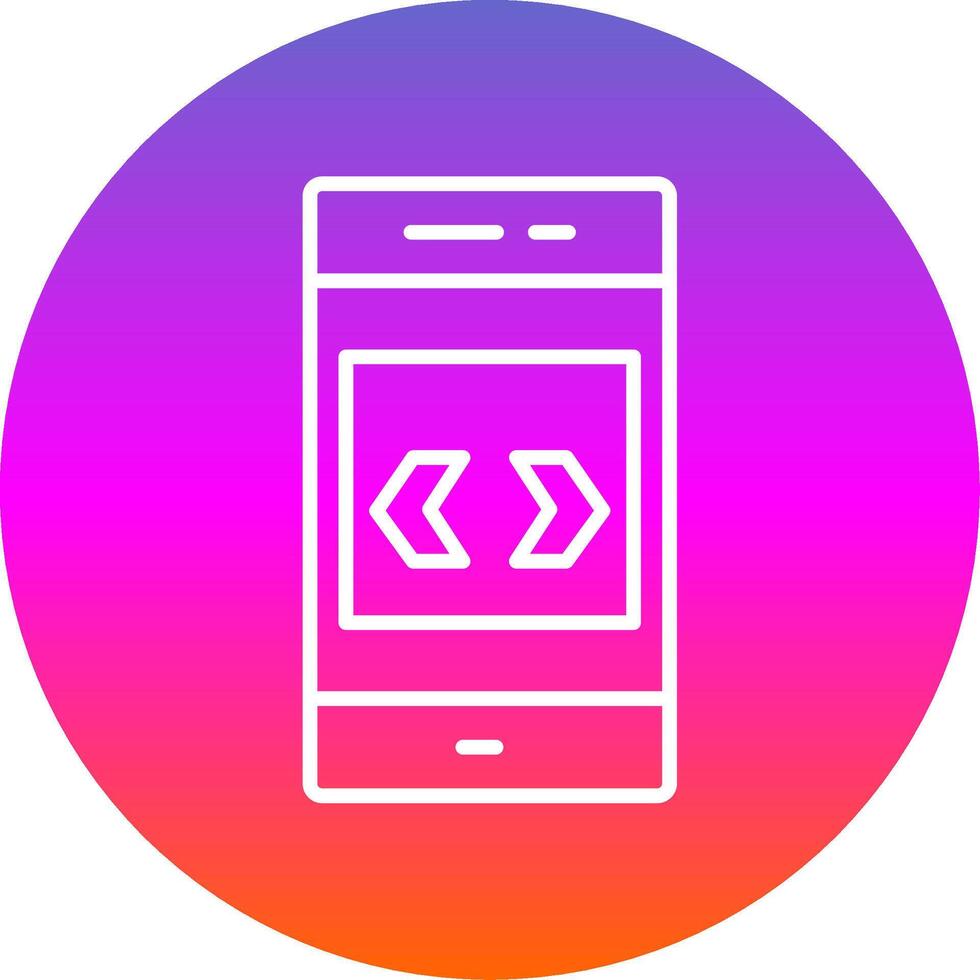 Arrow Line Gradient Circle Icon vector