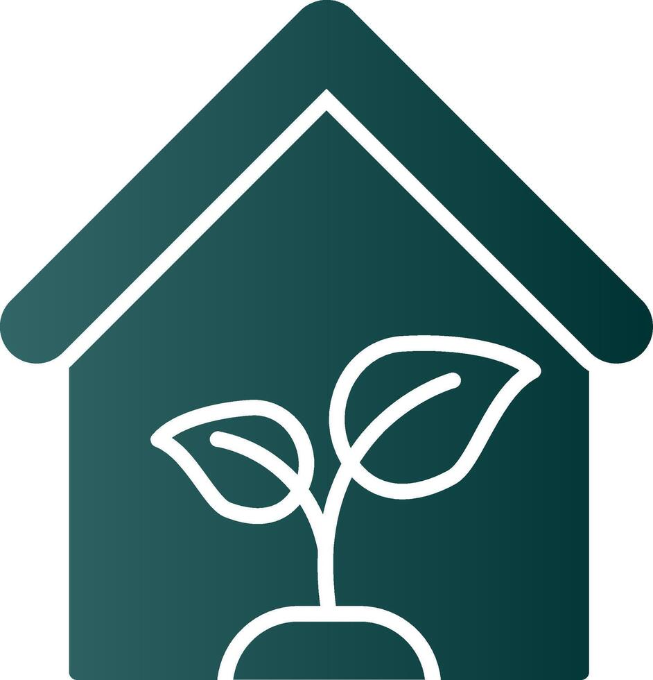 Greenhouse Glyph Gradient Icon vector