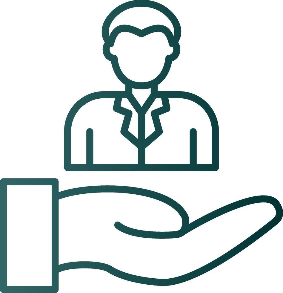 Customer Line Gradient Icon vector