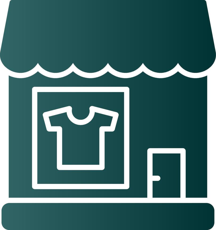 Clothing Shop Glyph Gradient Icon vector