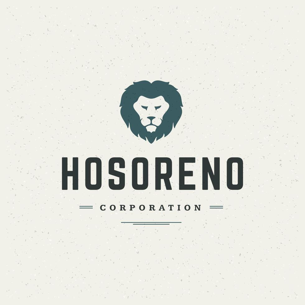 Lion Head Logo Design Element vector