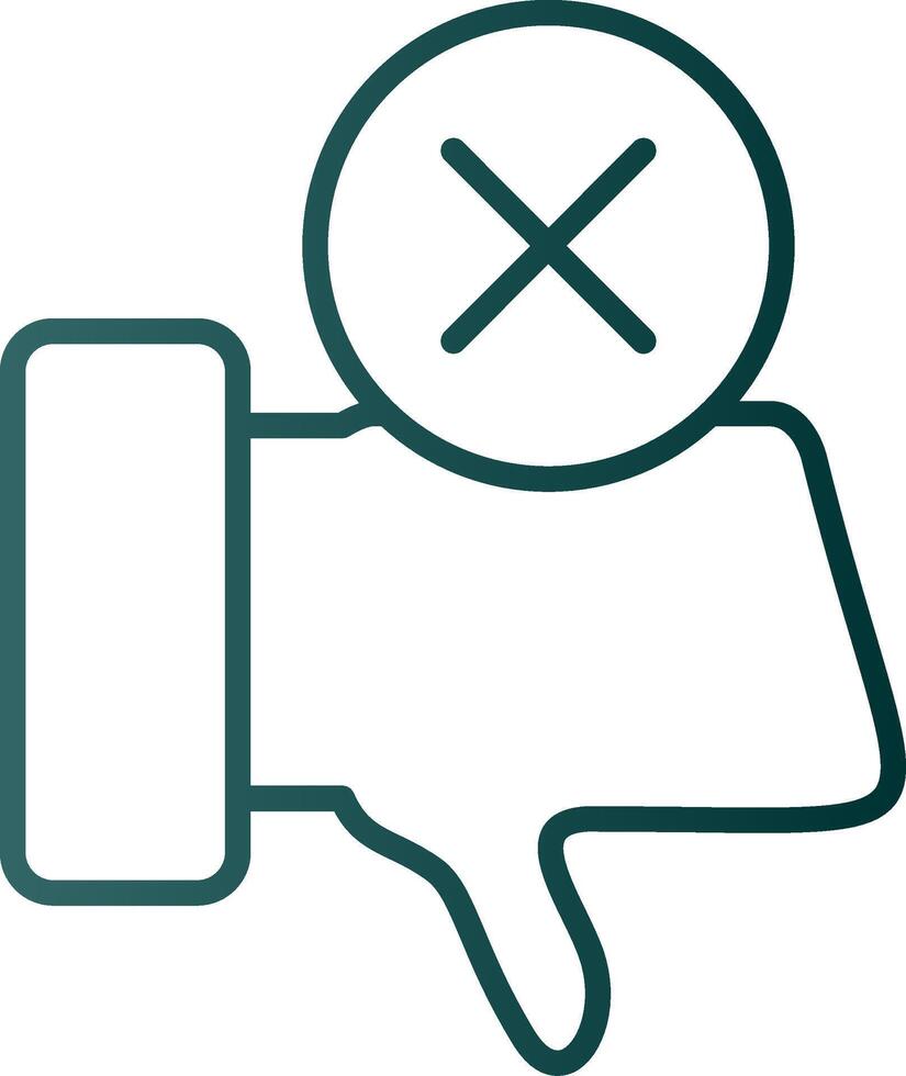 Dislike Line Gradient Icon vector