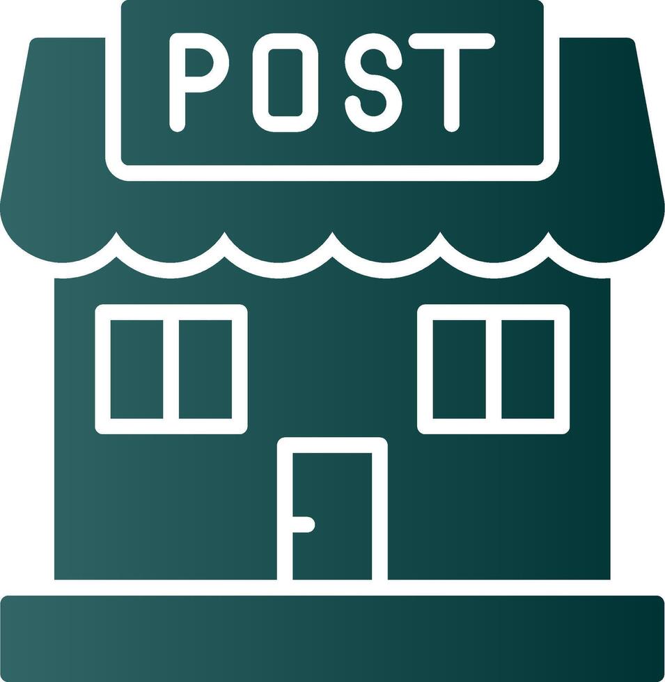Post Office Glyph Gradient Icon vector