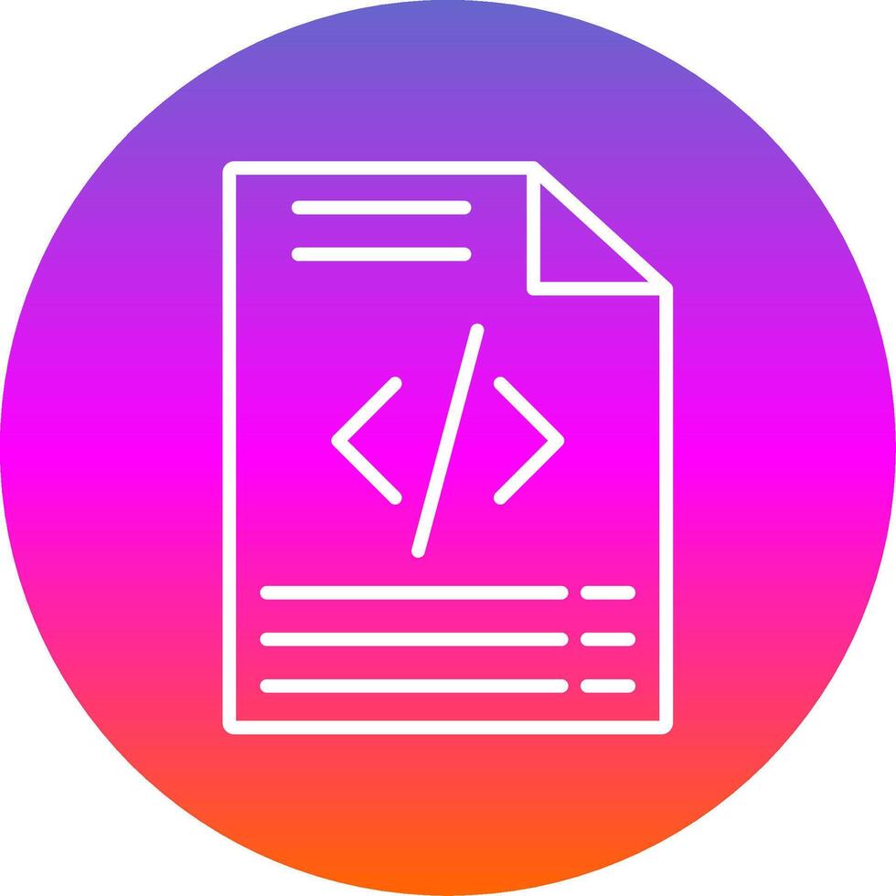 Coding Line Gradient Circle Icon vector