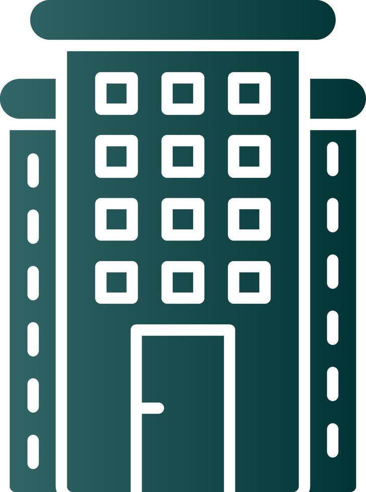 Skyscraper Glyph Gradient Icon vector