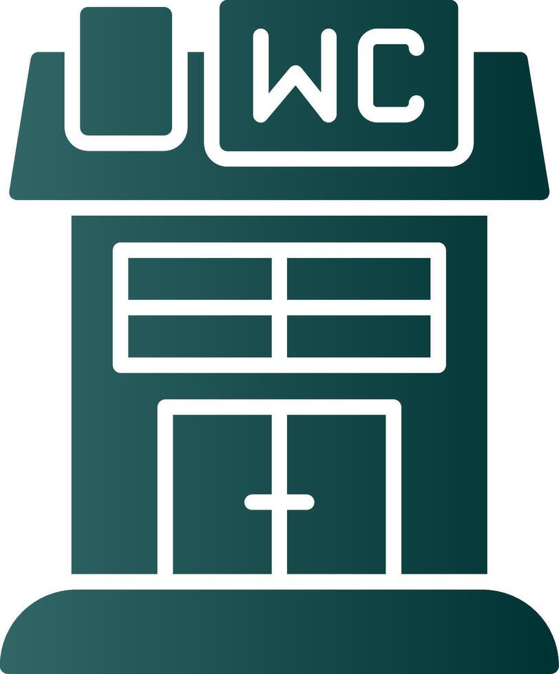 Toilet Glyph Gradient Icon vector