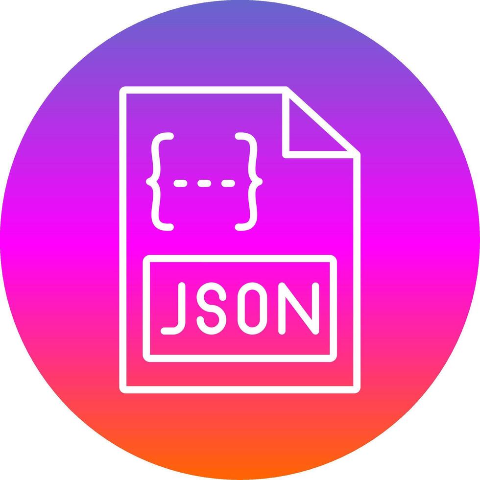 Json Line Gradient Circle Icon vector