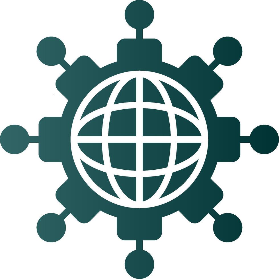 Networking Glyph Gradient Icon vector