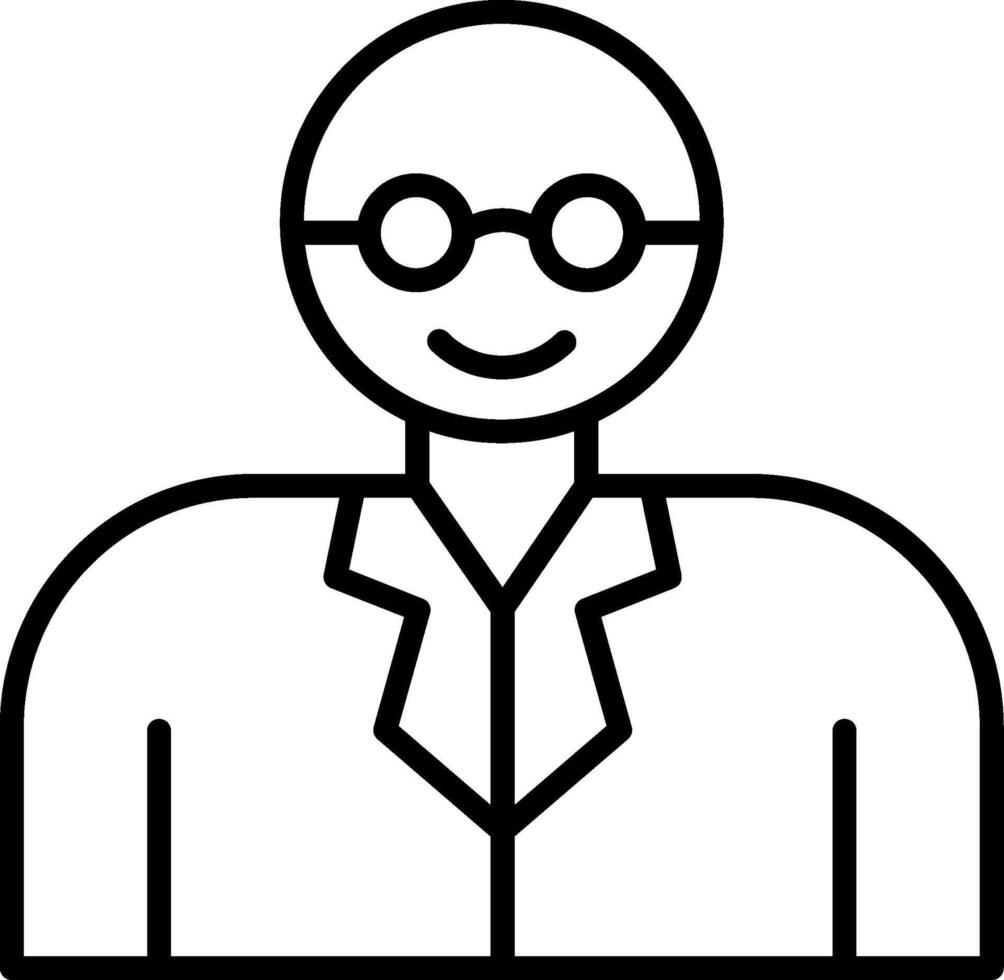 Professor Line Gradient Icon vector