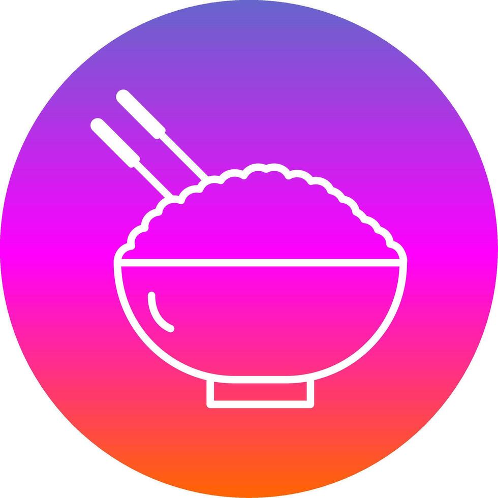 Chinese Food Line Gradient Circle Icon vector