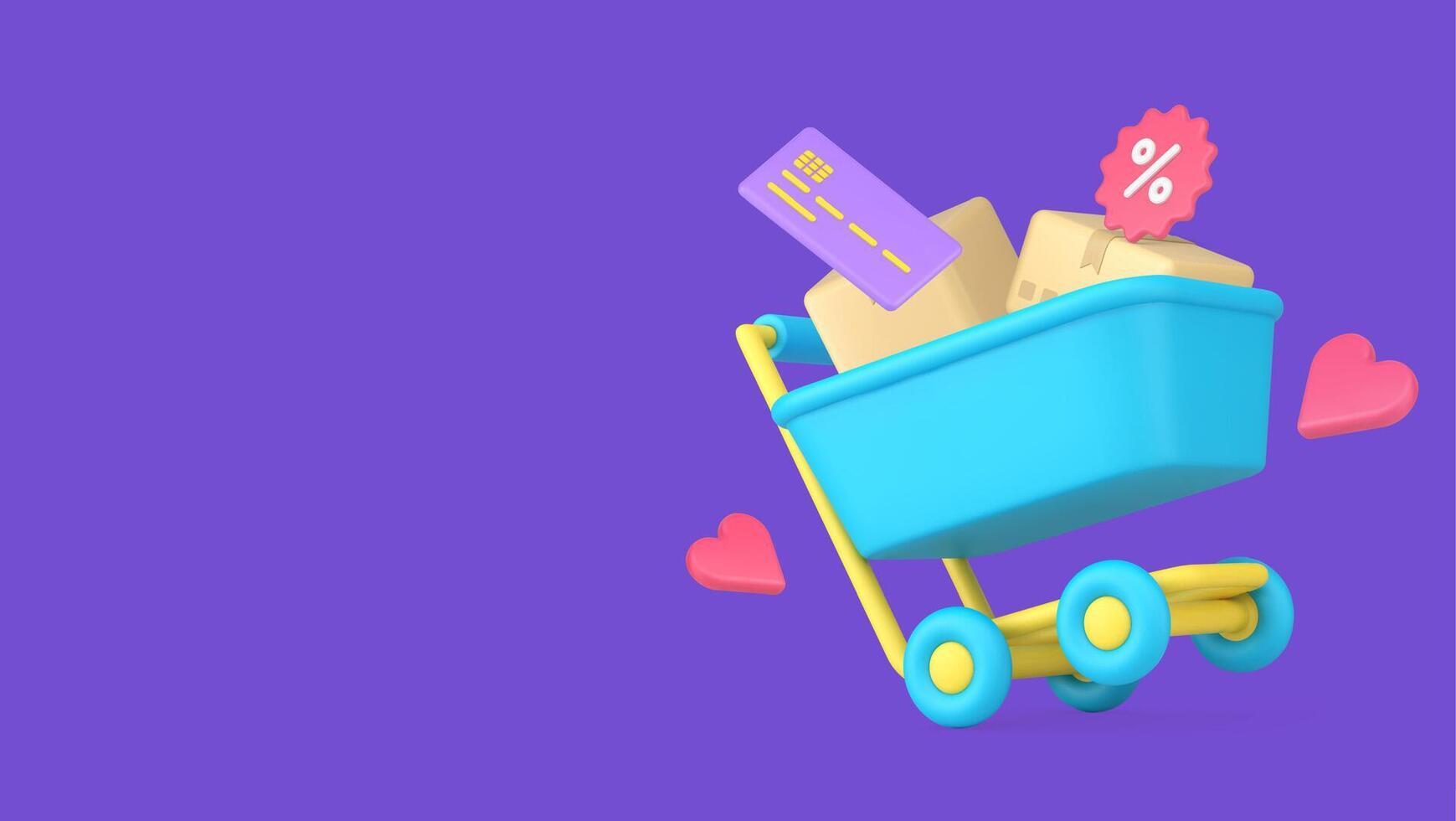 compras compra rebaja descuento bienes comprando especial oferta 3d icono realista ilustración vector