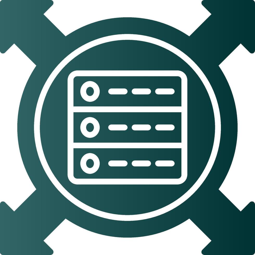 Data Driven Glyph Gradient Icon vector