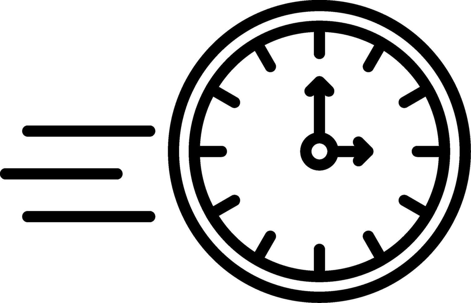 On Time Line Gradient Icon vector