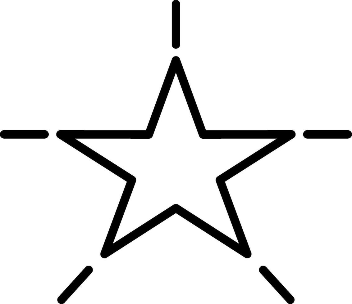 Star Line Gradient Icon vector