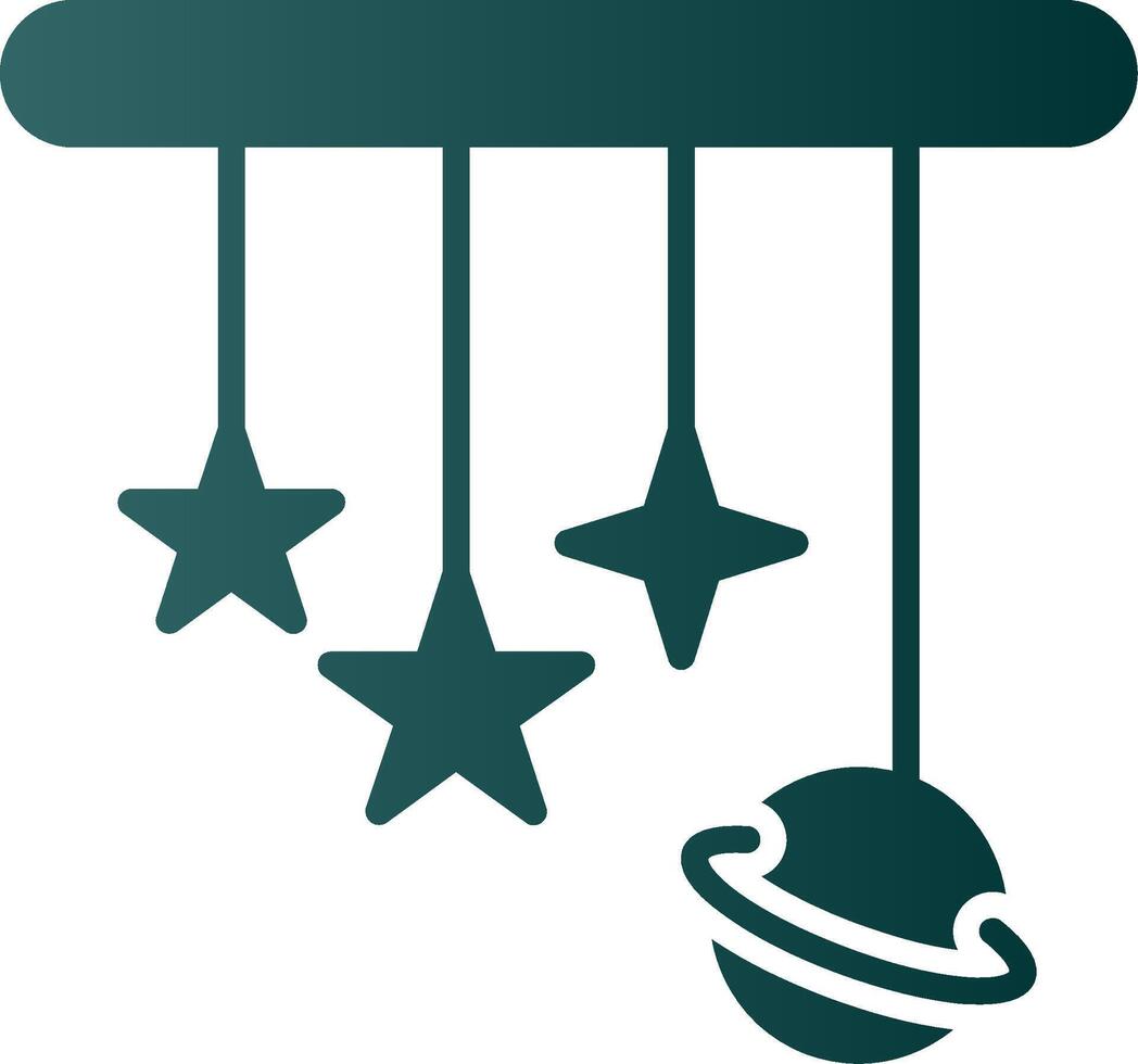 Crib Mobile Glyph Gradient Icon vector