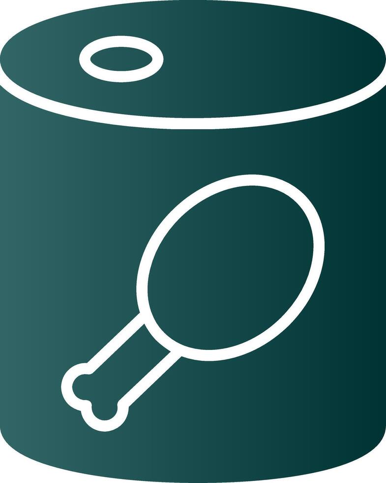 Canned Food Glyph Gradient Icon vector