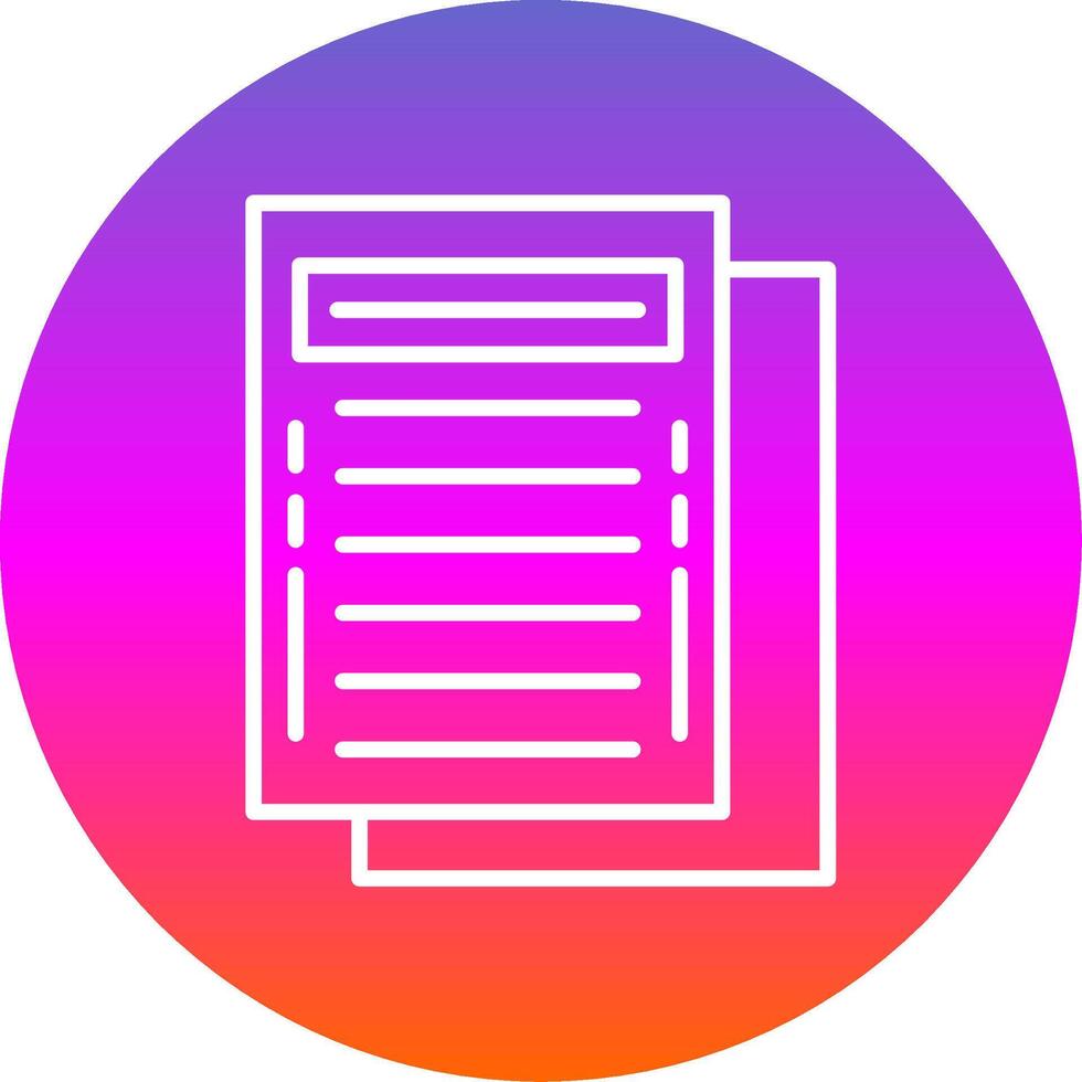 Task Line Gradient Circle Icon vector