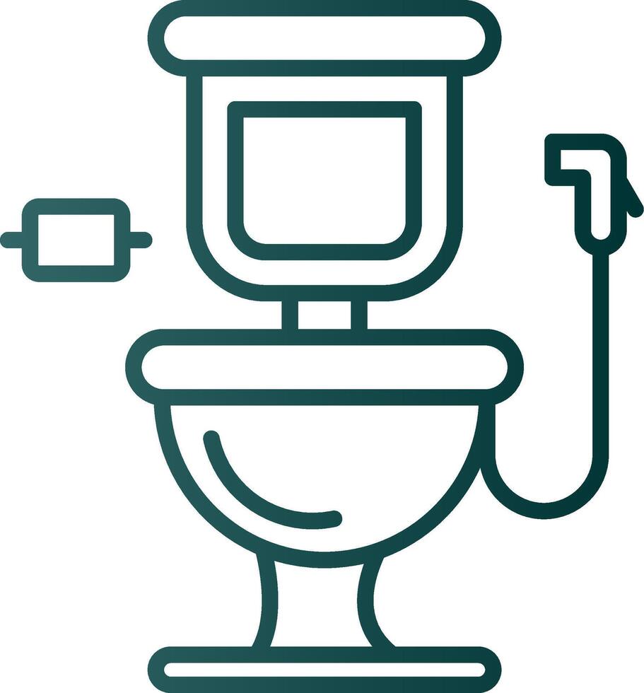 Toilet Line Gradient Icon vector