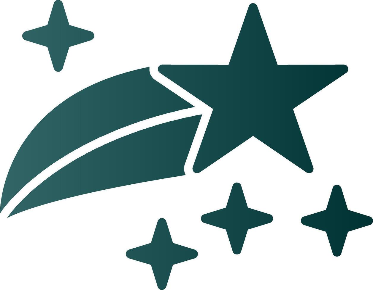 Shooting Star Glyph Gradient Icon vector