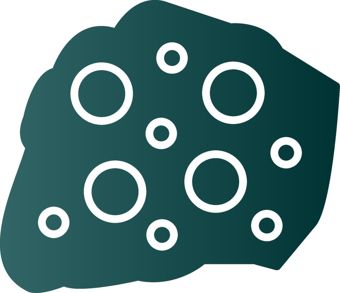 Rock Glyph Gradient Icon vector
