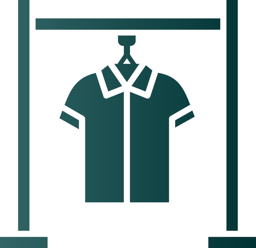 ropa estante glifo degradado icono vector