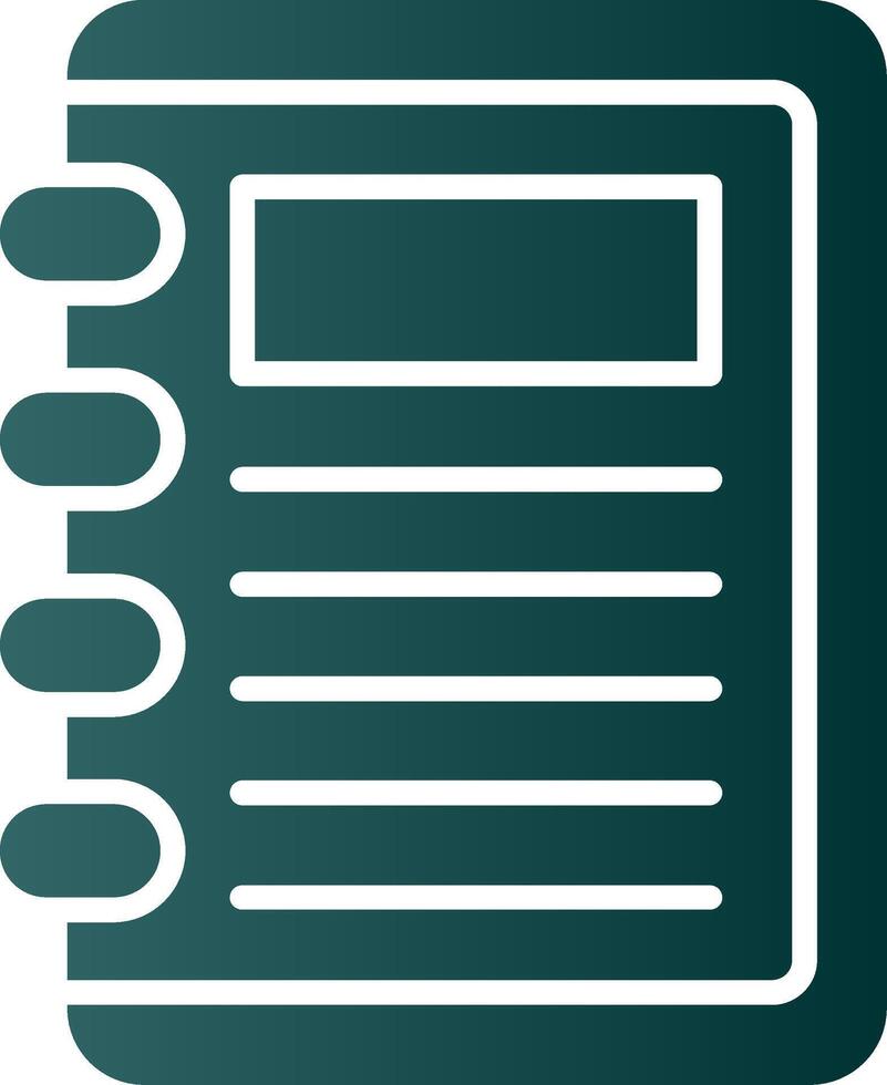 Take Note Glyph Gradient Icon vector