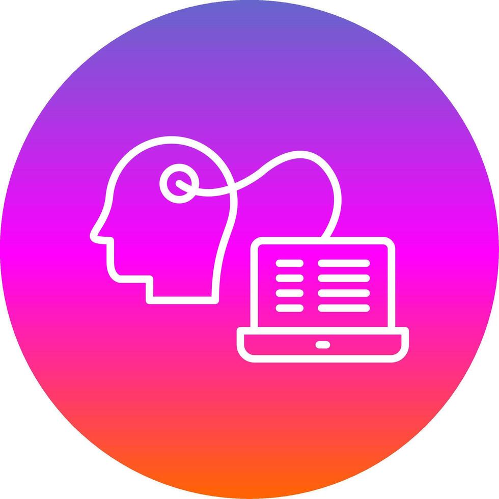 Android Line Gradient Circle Icon vector