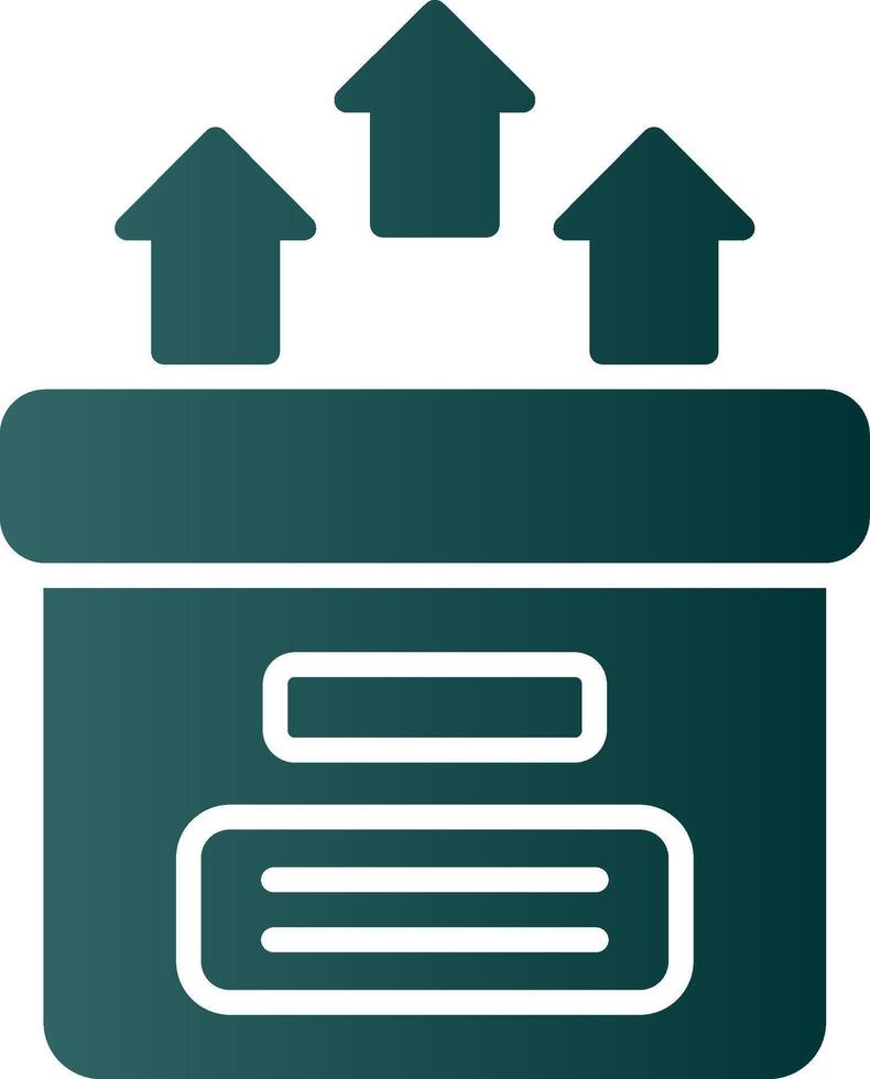Storage Box Glyph Gradient Icon vector
