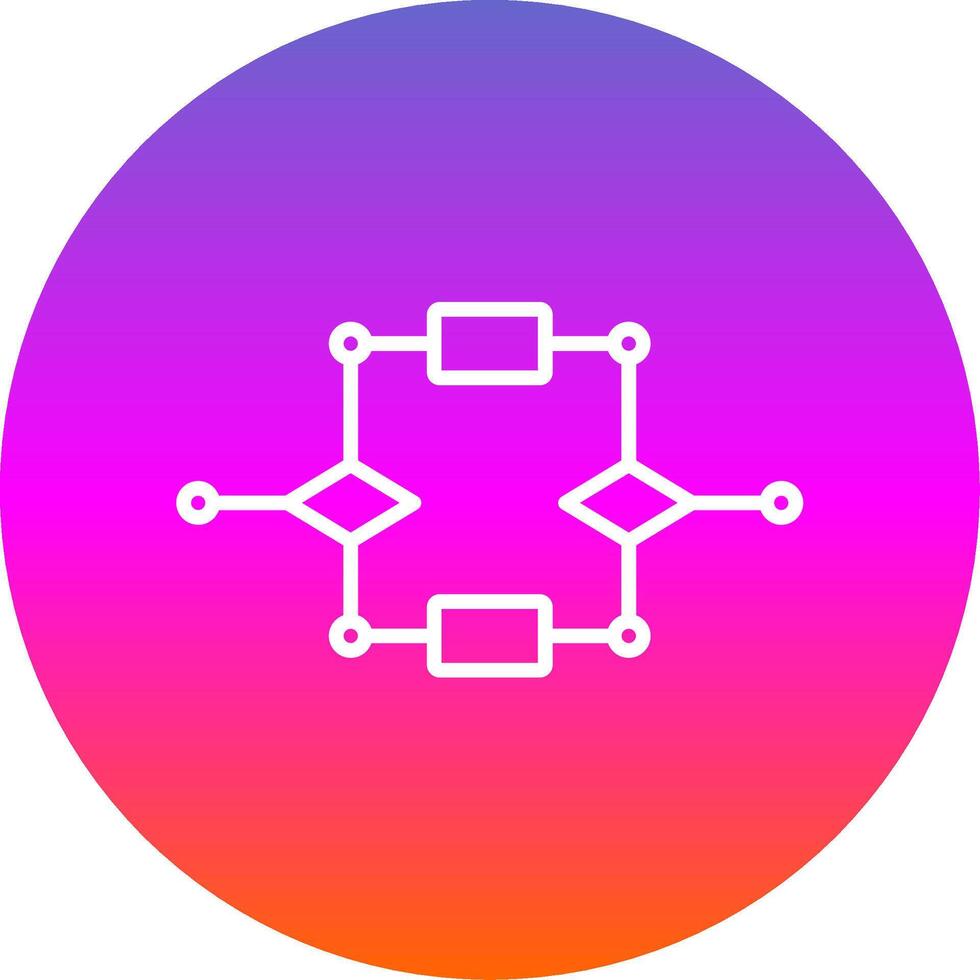 algoritmo línea degradado circulo icono vector