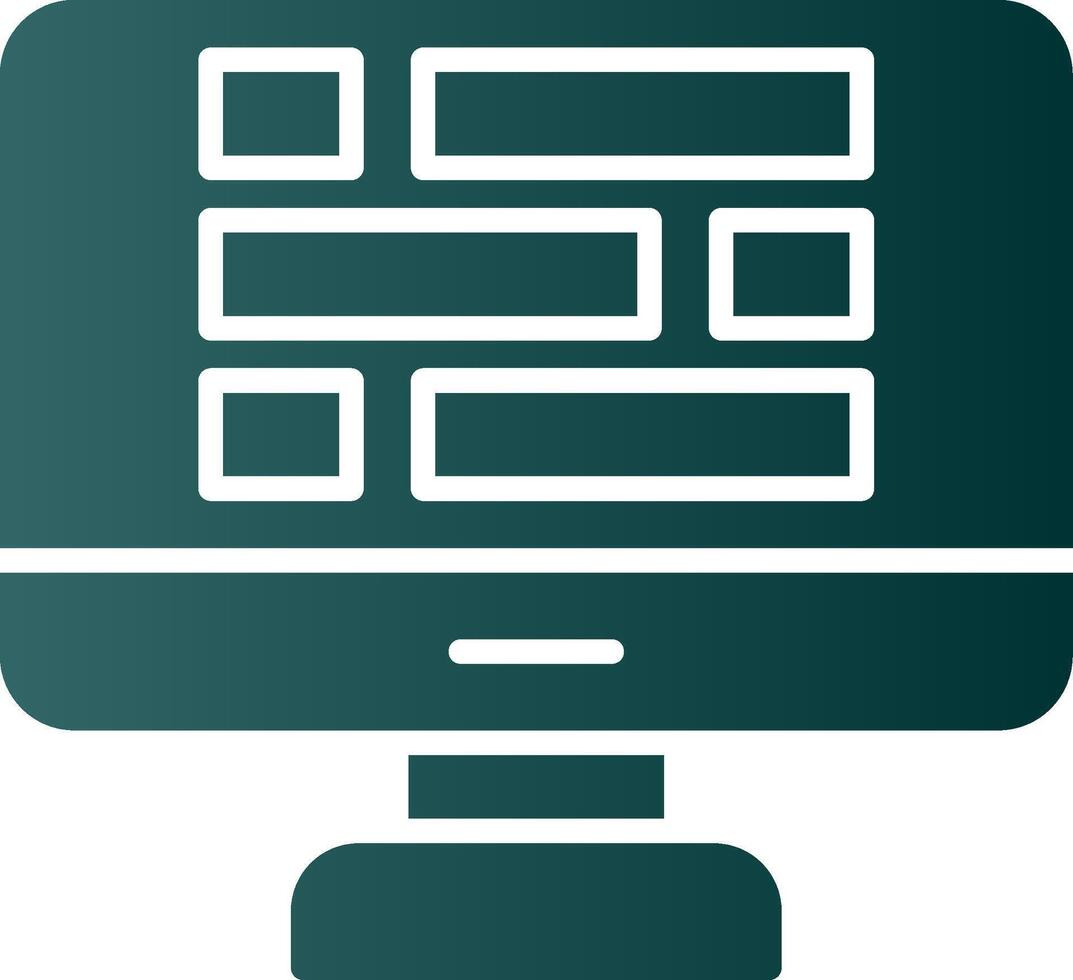 Dashboard Glyph Gradient Icon vector