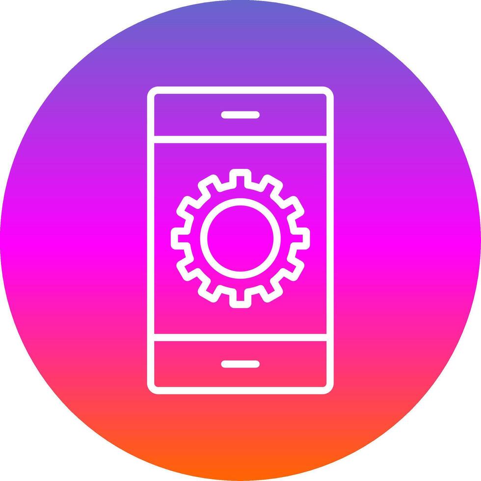 Development Line Gradient Circle Icon vector