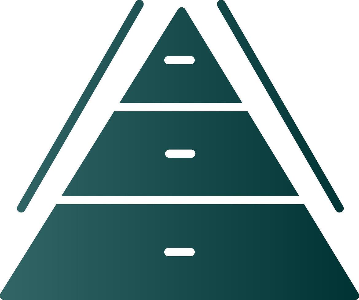 Pyramid Chart Glyph Gradient Icon vector