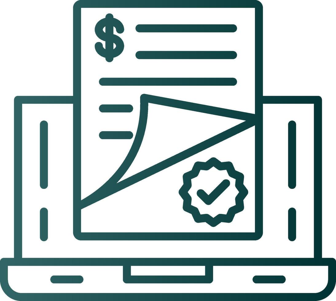Release Line Gradient Icon vector