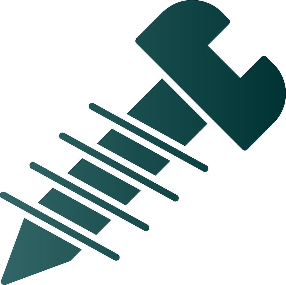 Screw Glyph Gradient Icon vector