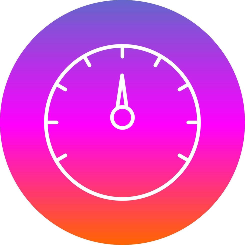 Speed Test Line Gradient Circle Icon vector