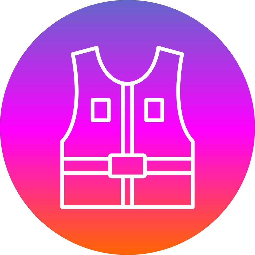 Jacket Line Gradient Circle Icon vector