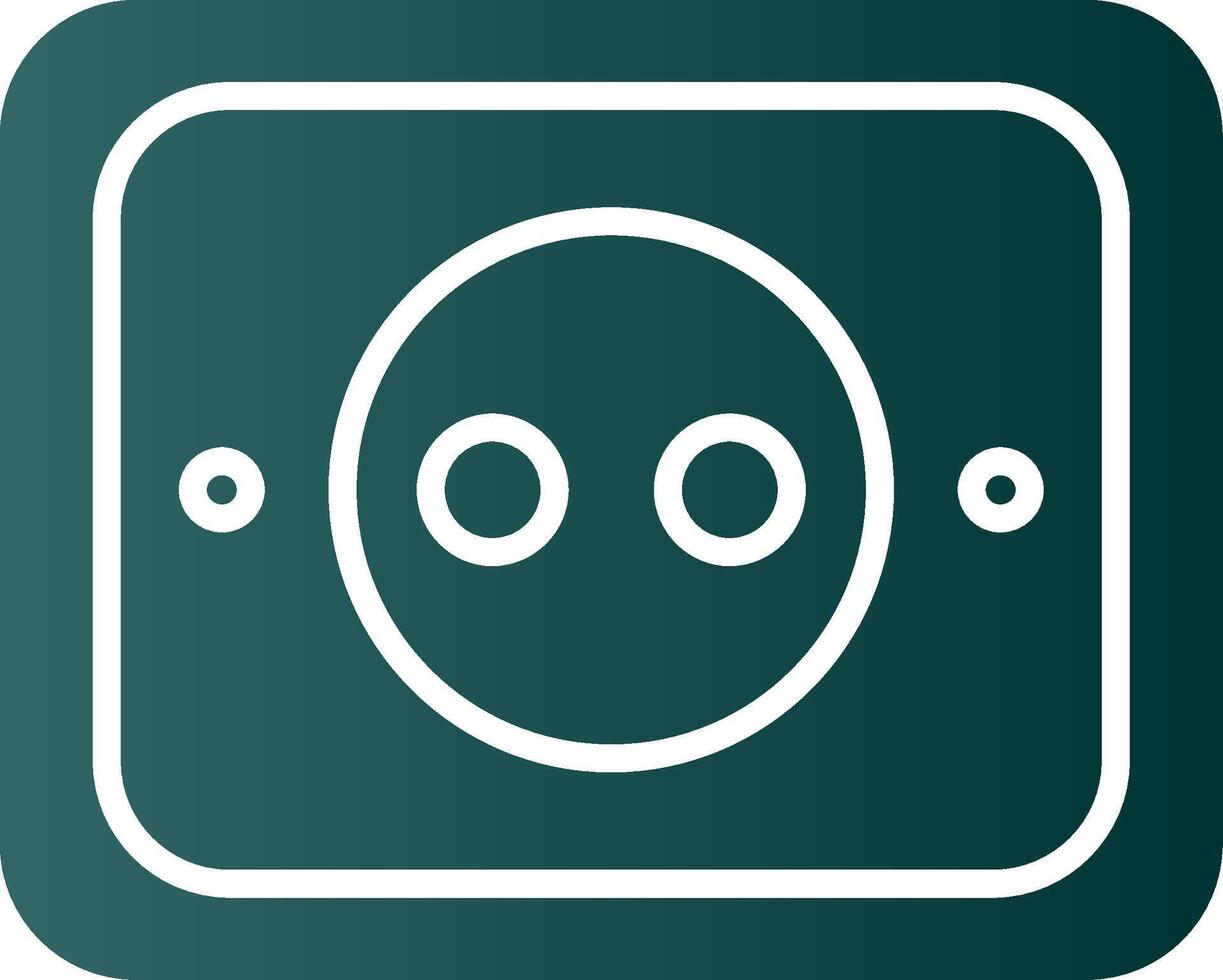 Socket Glyph Gradient Icon vector