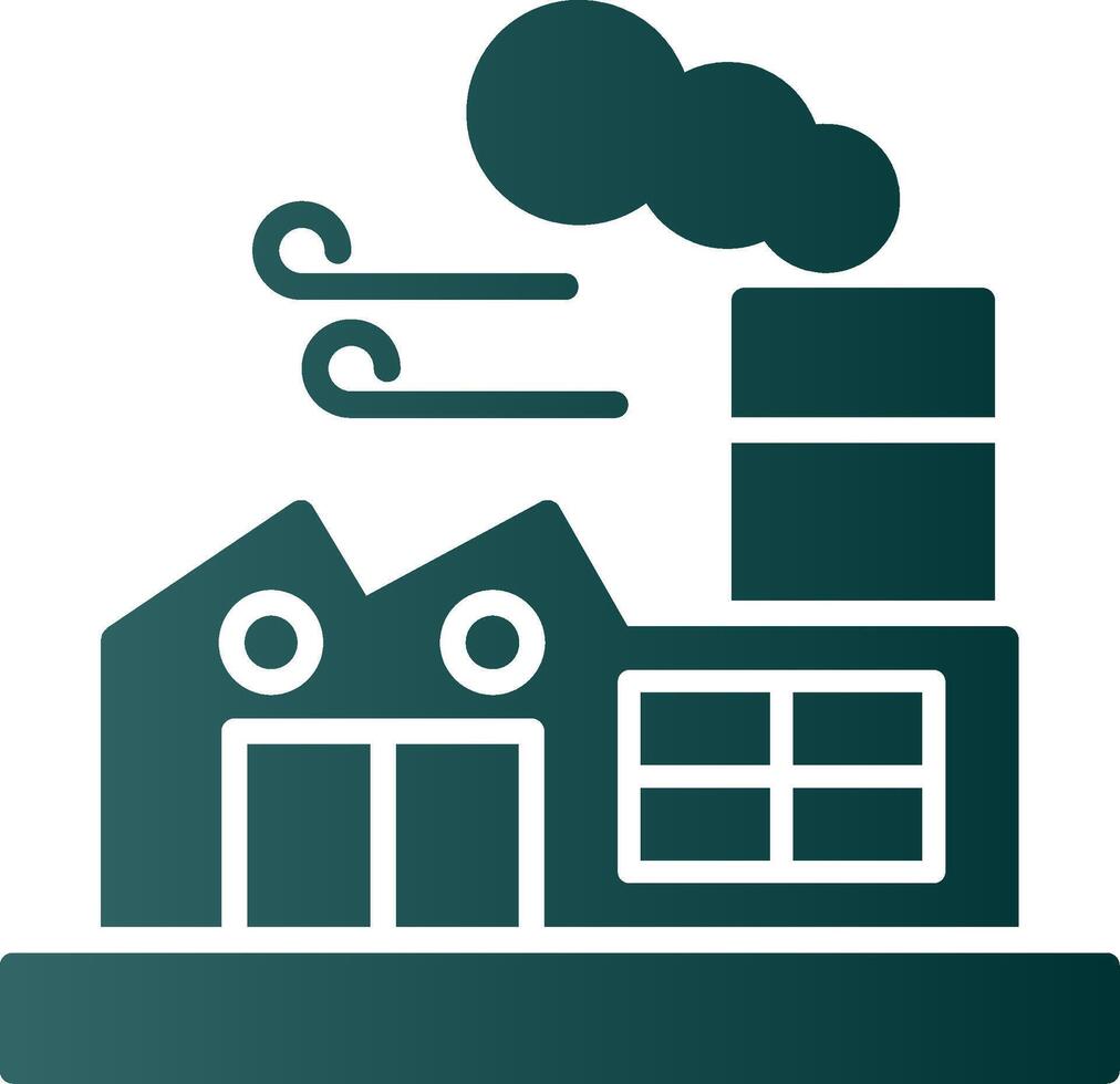 Factory Glyph Gradient Icon vector