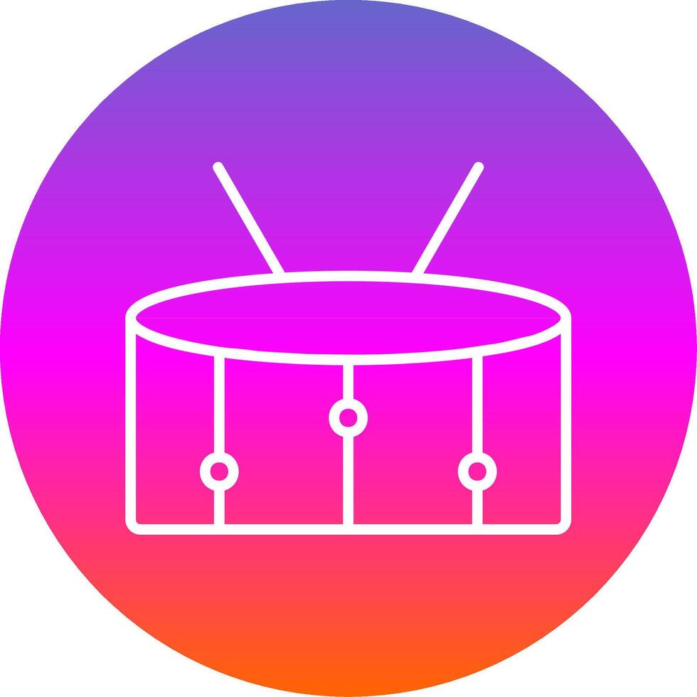 Snare Line Gradient Circle Icon vector